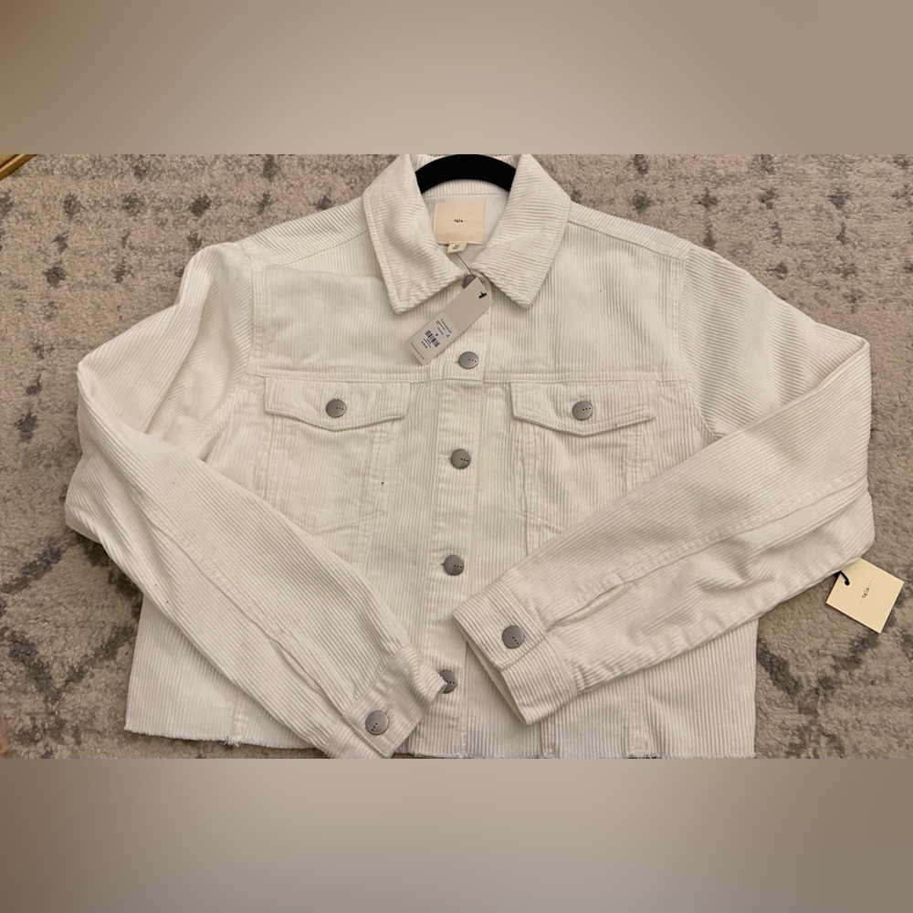 Francesca's Ivory Corduroy Cropped Jacket - NWT - Medium - Picture 2 of 4